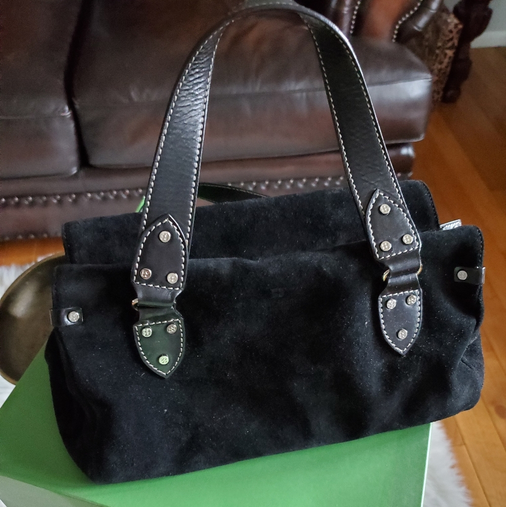 Vintage Kate Spade black suede purse.